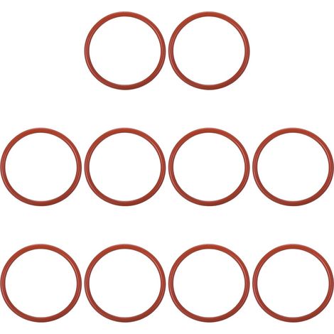 10Pcs Joint Torique en Silicone 43mm OD 37mm ID 3mm Largeur Rouge (1/5)