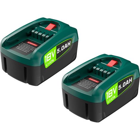 Batteria di ricambio, 8000 mAh, compatibile con utensili elettrici, 2 batterie da 5000 mAh, 18 V (1/2)