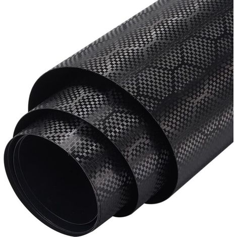 Film de voiture motif nid d'abeille, film d'habillage de voiture motif nid d'abeille en carbone brillant mat à l'intérieur et à l'extérieur, film vinyle tuning cool pour voitures, motos (noir, 40 x 15