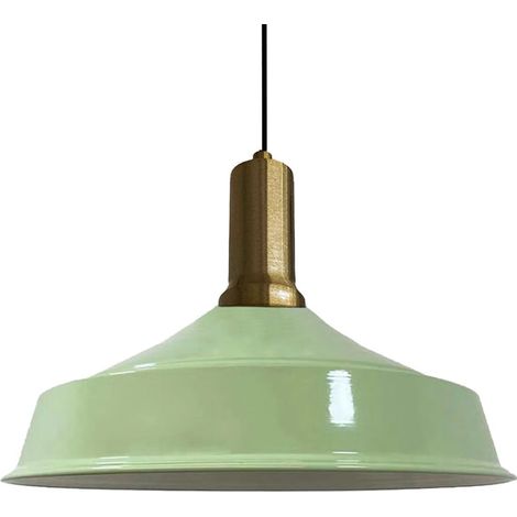 Handbemalte Industrielle Hängeleuchte aus Minzgrün Metall – Vintage-Kronleuchter E27 Ø41 cm für Wohnzimmer, Schlafzimmer Oder Esszimmer (1/5)