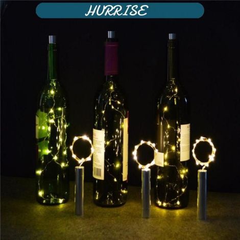 Sonew Lumière de bouteille Guirlande lumineuse LED en fil de cuivre pour bouteilles, 3 pièces, pour linge fete Couleur assortie (1/5)
