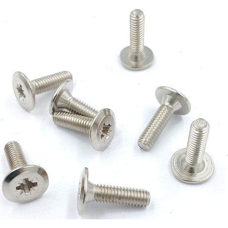 VITE TESTA PIATTA A CROCE M4 CROMATA  M4x25 mm