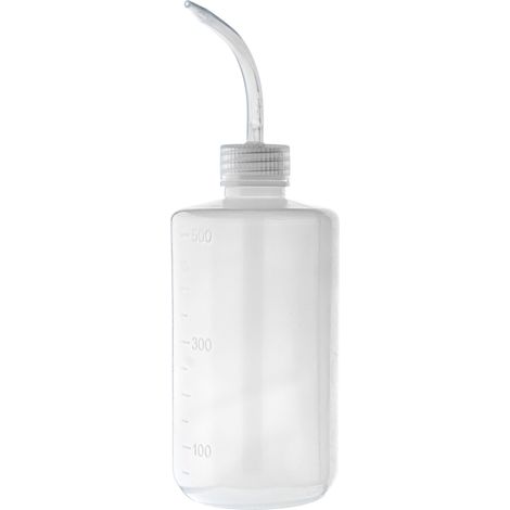 Botella de lavado de LDPE de 500 ml con báscula, lavadora, enjuagador y dispensador de líquido quitamanchas.