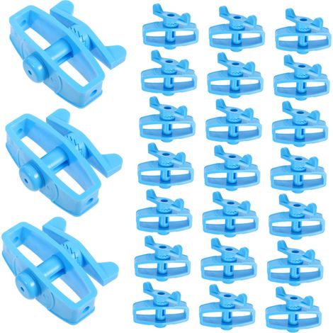 Tendeurs Isolants pour Clôture Électrique, Lot de 24 Pièces Bleu Plastique (1/5)