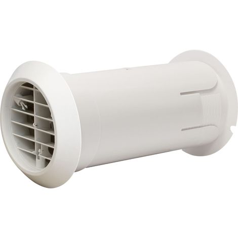 Manrose Extractor Fan Ducting Back Draught Shutter Internal Fit Wall Kit White (1/2)