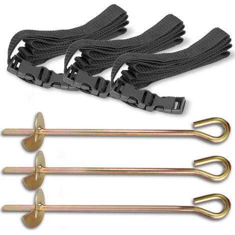 Set mit 3 ankern zur montage eines gartentrampolins