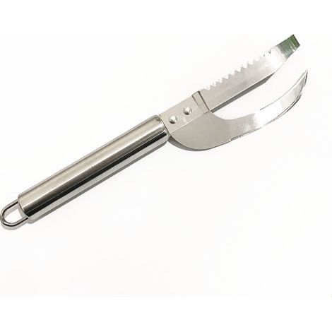 Couteau Écailles Poisson – Acier Inox – Manche Rond – Multifonction – Rabot/Grattoir – Ménager (1/5)