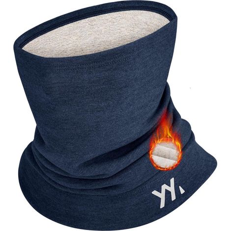 Tour de cou thermique polaire et modal pour homme et femme, bleu marine (1/5)