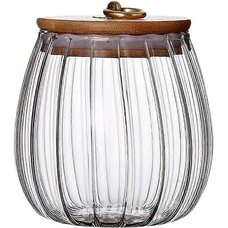 Bocal à thé en verre hermétique pour la cuisine ou les céréales (1 pièce) (1/5)