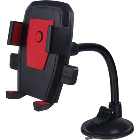 Support de téléphone de voiture avec porte-gobelet, fixation universelle à ventouse pour pare-brise et accessoires de voiture (1/5)
