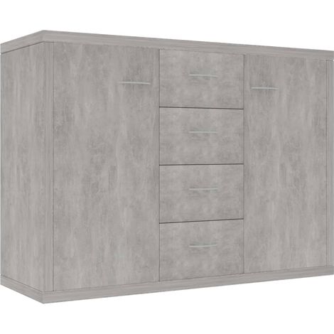 Credenza buffet cassettiera mobile contenitore organizer cucina soggiorno soggiorno 88 x 30 x 65 cm derivati del legno grigio 020032110