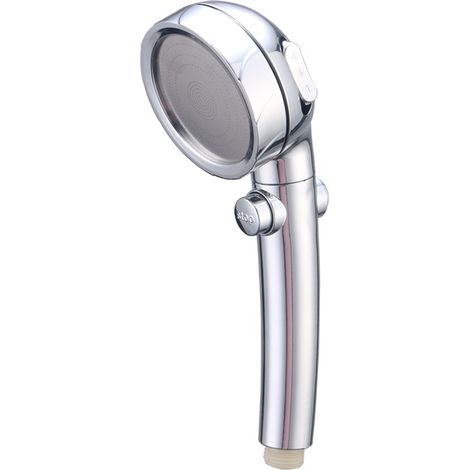 Soffione doccia a risparmio idrico ad alta pressione - Doccetta con pressione dell'acqua regolabile, facile da installare e pulire, Argento (1/4)