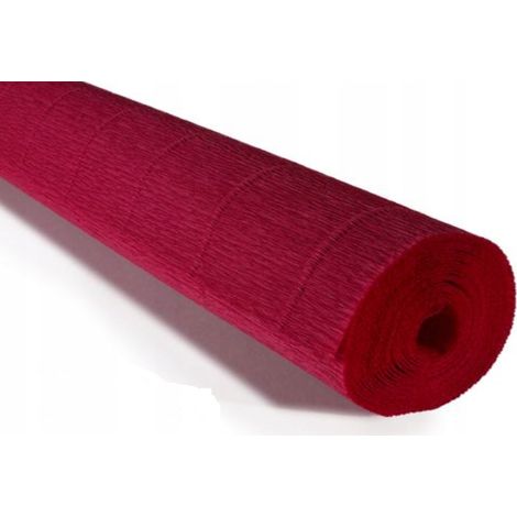 Papier crépon 50 x 250 cm, 180 g, rouge foncé (1/2)