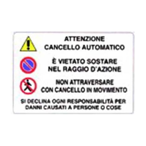 Cartello a 3 simboli cm 20X30 (1/2)