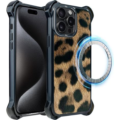 iPhone 15 Pro Max ibizu DropGuard Ultra Hülle mit MagSafe, Call of the Wild, Leopard (1/5)