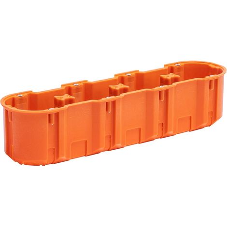 Caja de empotrar M4x60DF multipared delgada naranja