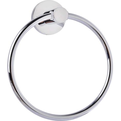 BRAVIX Porte-Serviettes, Anneau Porte-Serviettes Givré Argent Mural Rond en Acier Inoxydable de Bague de Serviette de SupAport pour Salle de Bain, Cuisine