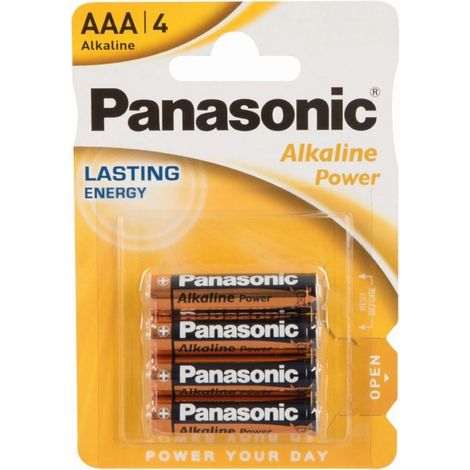Panasonic - Pilas alcalinas AAA (4 unidades)