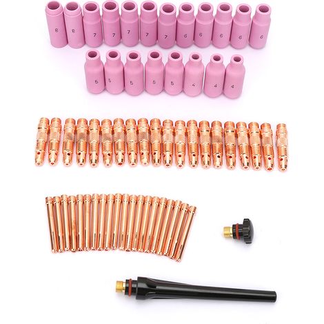 Kit d'accessoires pour torche de soudage TIG, 62 pièces, buses en céramique TIG, pinces pour WP-26/17/18
