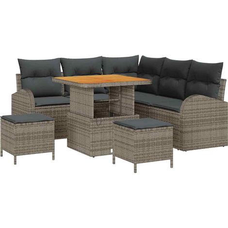 Maison Exclusive - Garten-Sofa-Set mit Kissen mit Speicher 8 pcs