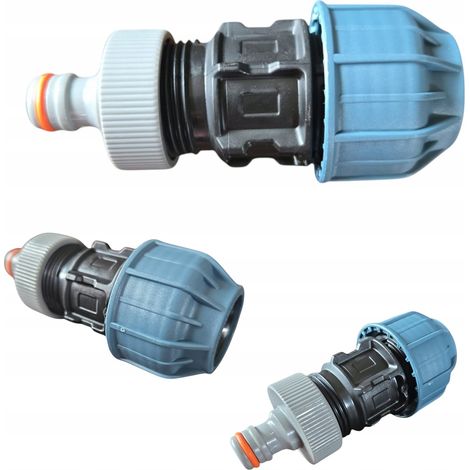 Conjunto para conectar un tubo PE 25 a una manguera. (1/5)