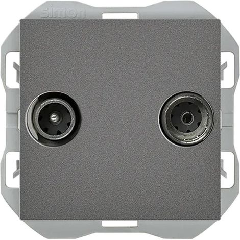 Douille d'extrémité Simon 270 R-TV+SAT titane (1/2)
