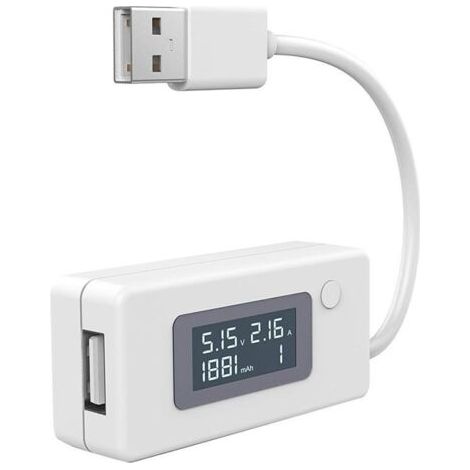 Testeur de tension/ampères, écran LCD USB, multimètre, vitesse de Test des câbles, chargeurs, capacité des banques d'alimentation (1/5)
