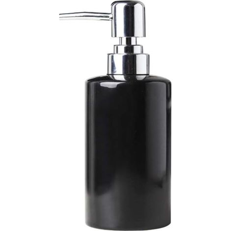 Flacon Distributeur à Pompe en Céramique Noir pour Lotion, Voyage (1/5)
