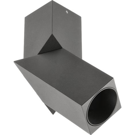 Plafonnier Spot Orientable, Luminaire en Saillie Design Carré, Tête Pivotante pour Éclairage d'Accentuation, Douille GU10 max 20W, Aluminium, Noir Mat (1/5)