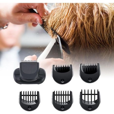 6 pièces Tête de rasage pour la série Braun, tête de coupe BT32 pour tondeuse à cheveux avec rasoir électrique, accessoire de tondeuse à barbe pour rasoir avec peigne guide 5 pièces (1/2/3/5/7 mm) (1/3)