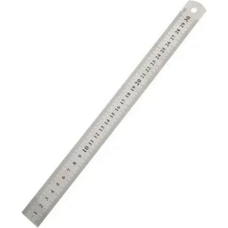 Règle en acier inoxydable, multifonction, résistante à l'usure, échelle précise, bord droit, pour bureau, menuiserie et quincaillerie (1/5)