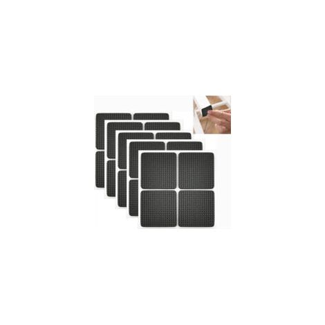 – Packung mit 24 schwarzen Anti-Rutsch-Gummipads, 4 cm – Klebepads zum Schutz von Böden – Kratzschutz und Möbelstabilität – Crezuo
