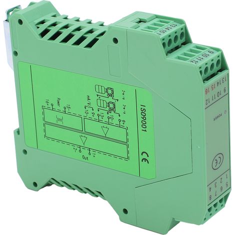 Isolateur de signal CC, transmetteur de courant et de tension, montage sur rail DIN, 1 entrée, 1 sortie, 0,5 V à 0,5 V GLG