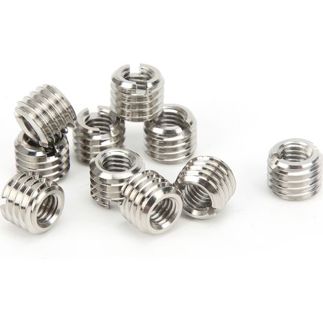 Lot de 10 écrous de réparation de filetage en acier inoxydable, accessoire de fixation M6 x 1,0 mm, M10 x 1,5 mm, 8 mm (1/5)