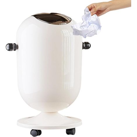 Poubelle De Cuisine Avec Couvercle Poubelle De Cuisine 15 Litres Avec Roues Corbeille Roulante Pour Déchets Recyclage Maison Chambre Bureau Hôtel (1/5)