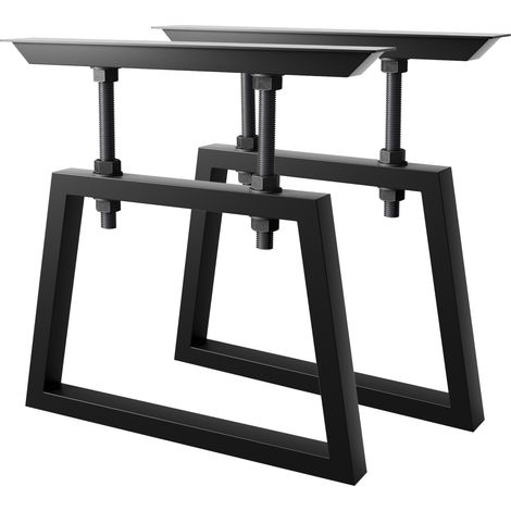 MetaloPro Tischbeine Nemesis Screw – Schwarze Metallbeine Mit Höhenverstellbarem System Für Arbeitstische Im Industrial-Stil, Ideal Für Büros Und Kreative Arbeitsbereiche