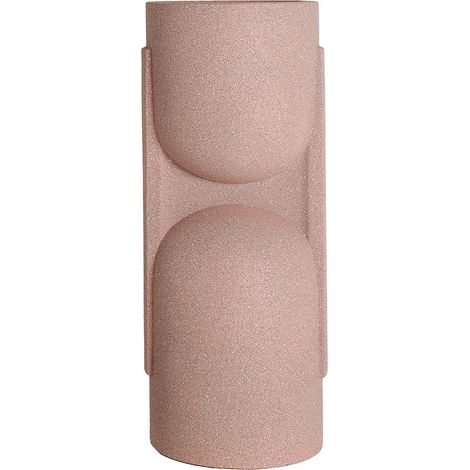 Cache pot design rose contemporain en polyresine pour plante d'intérieur - Rose poudré contemporain (1/4)