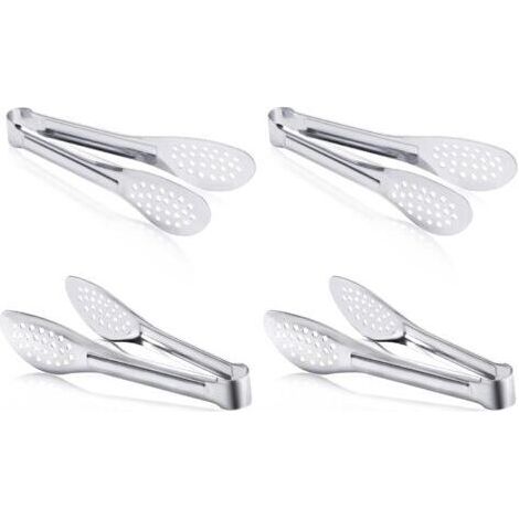 Paquet de 4 pinces à buffet, pinces de service en acier inoxydable 7lnch (1/5)