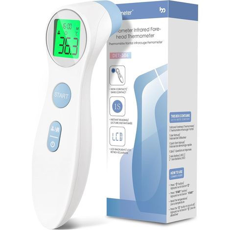 Thermomètre Frontal Bebe et Adultes, Thermometre Medical Numérique sans Contact pour la Fièvre, Thermomètre Infrarouge précis Instantané à l'opération Simple (1/5)
