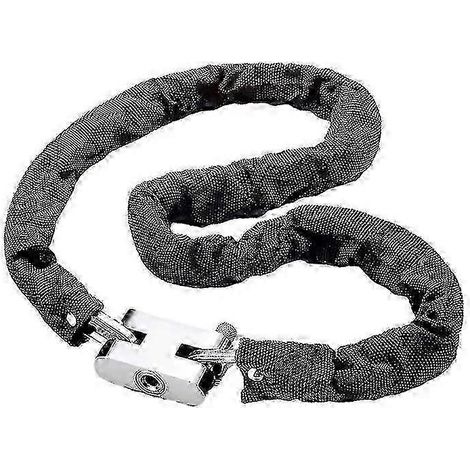 Chaîne antivol pour moto, robuste et sécurisée, avec clés, cadenas argenté simple (1 pièce) (1/5)