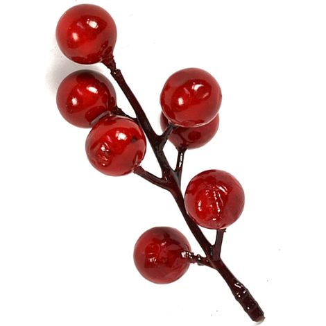 Spillone chiudi pacco con bacche rosse addobbi per Alberi e Ghirlande natalizie 12 pezzi (1/2)