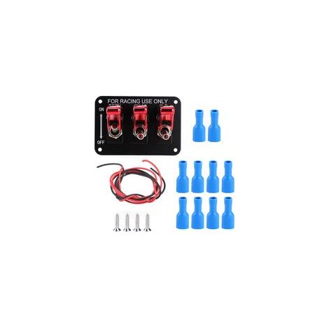 Panel de encendido basculante, panel de interruptores basculantes, material metálico de alta calidad, amplia aplicación para coches de 12 V y coches de carreras.