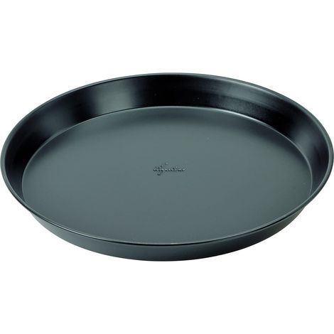 Lagostina Gustosa - Bandeja redonda de acero antiadherente para horno, color negro, diámetro de 32 cm
