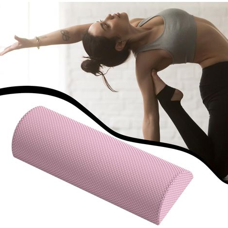 Rullo per massaggio in mezza schiuma, strumento per stretching yoga, materiale EVA flessibile, sollievo dalla pressione delicata, aiuto per più allenamenti, ottimo per supporto per la schiena, 11,8 "x (1/5)