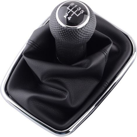 Cache-poussière pour pommeau de levier de vitesse à cadre noir de 12 mm pour les vitesses 5/6 sur Volkswagen Golf 4 IV MK4 GTI R32 Bora Jetta (modèles 1999-2004).