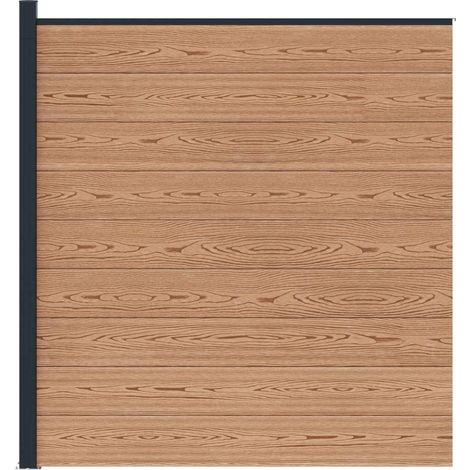 vidaXL Fence Set 175 x 186 cm WPC and Aluminium Brown