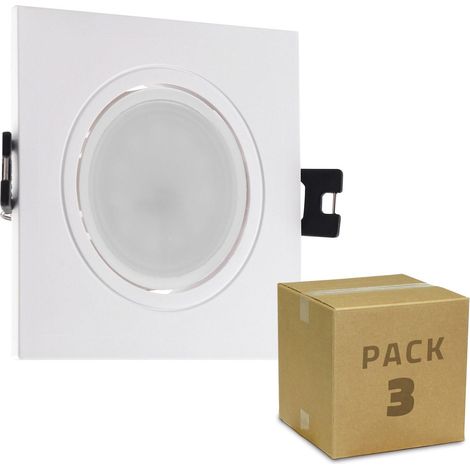 3er Pack LED Downlight Einbaustrahler GU10 6W Schnitt Ø 75-85 mm No Flicker 4000K Neutralweiß
