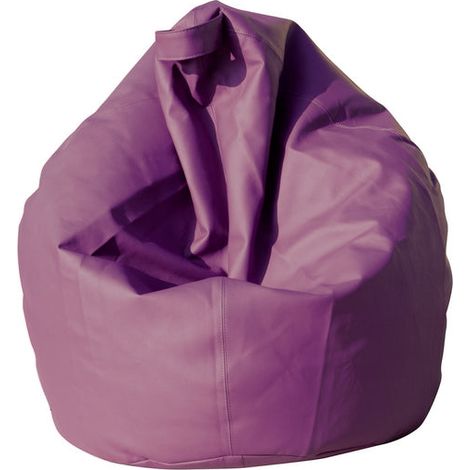 Poltrona a Sacco Pouf in Similpelle Viola Avalli (1/2)
