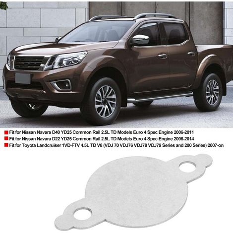 EGR-Abschirmplatte kompatibel mit Nissan Navara D40 2.5L YD25 Diesel 2006-2011 Euro 4