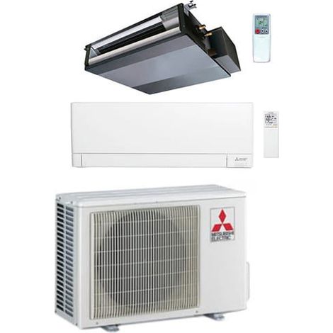 Mitsubishi Kanalklimaanlage SEZ-M + MSZ-AY R32 Dual Split Inverter 9000 + 12000 BTU mit E.U. MXZ- 3F54VF Klasse A+++/A++